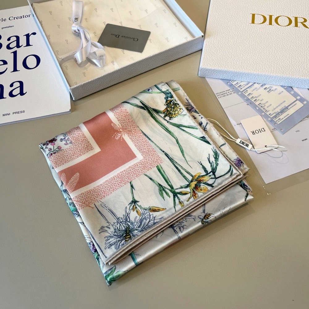 Dior Silk Square Scarf - Picture 7 of 8